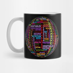 vegan words world Mug